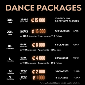 Dance Packages & Rates